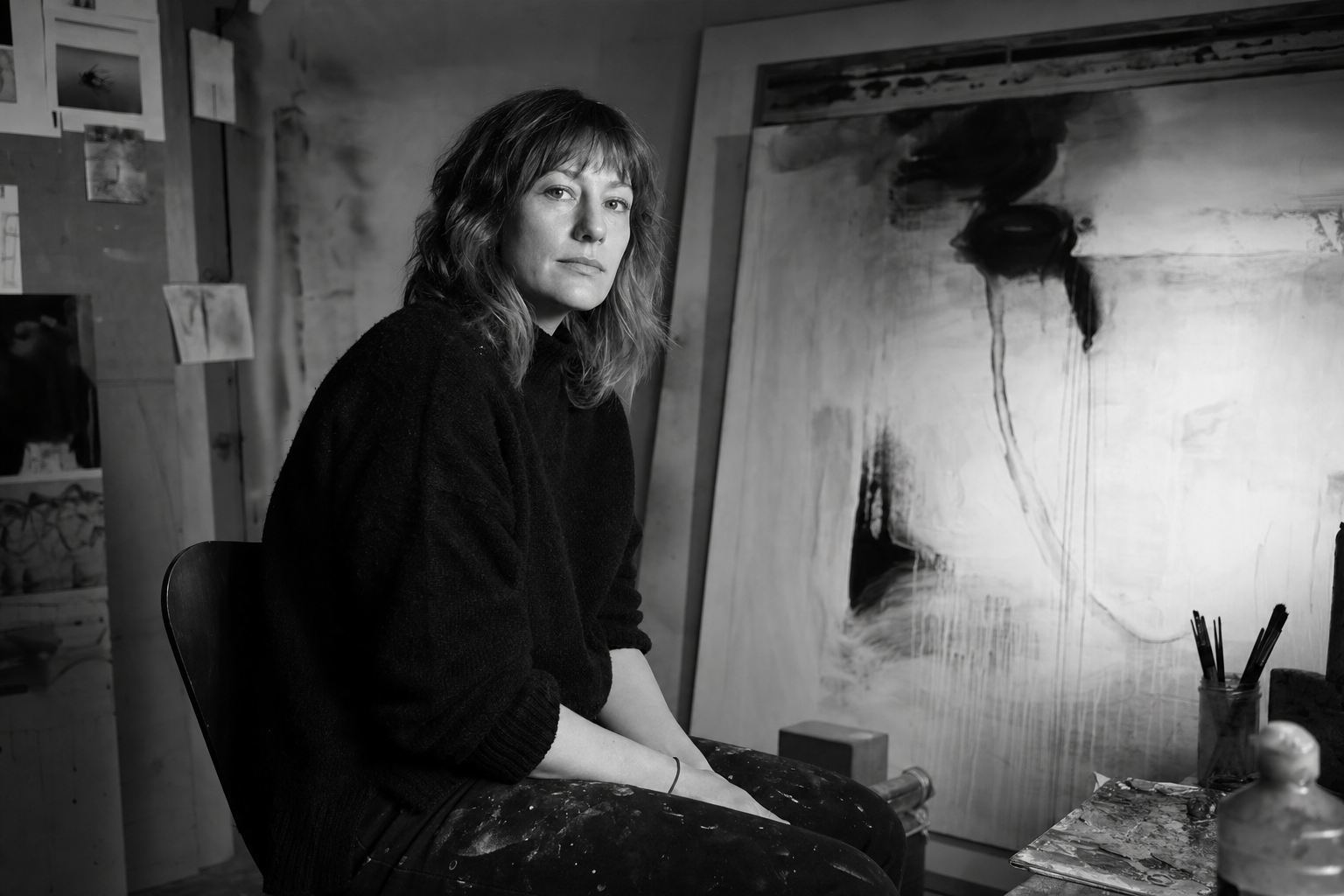 Artist in studio