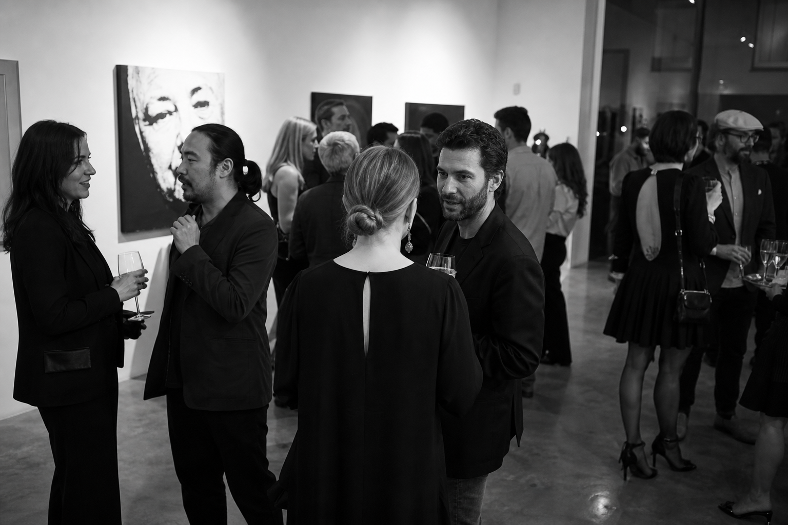 Gallery opening night at Jaffa Gallery